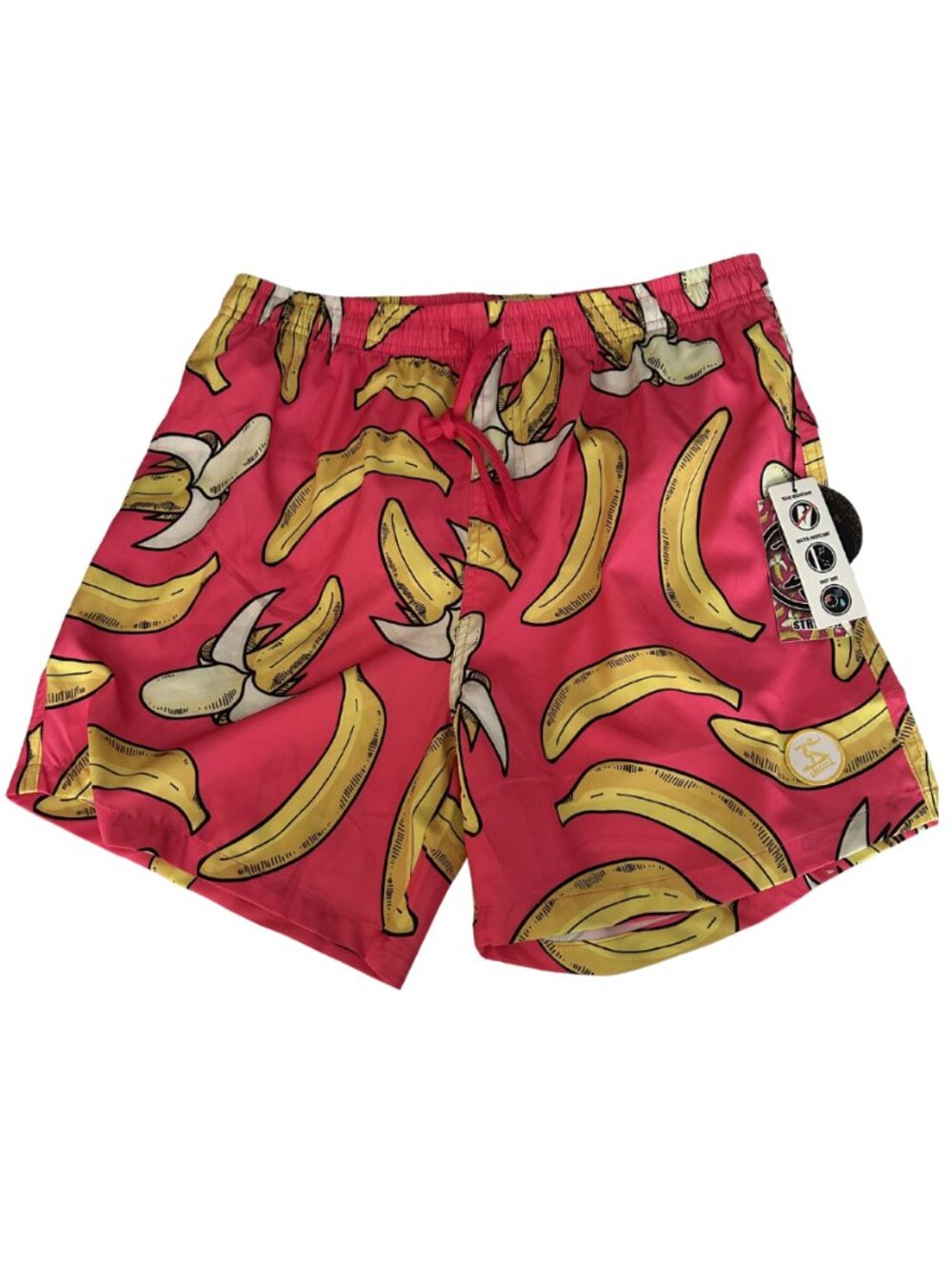 Uzzi Men's Pink Banana Print Swim Shorts XL·New with tags